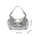 thumbnail image 3 of Women Bowknot Shoulder Bag Chain Strap Crossbody Bag PU Leather Messenger Bag, 3 of 21