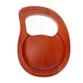 thumbnail image 1 of IFANLANDOR 1 Set Wood String Lyre Harp Handheld Instrument Brown for Performance, 1 of 8