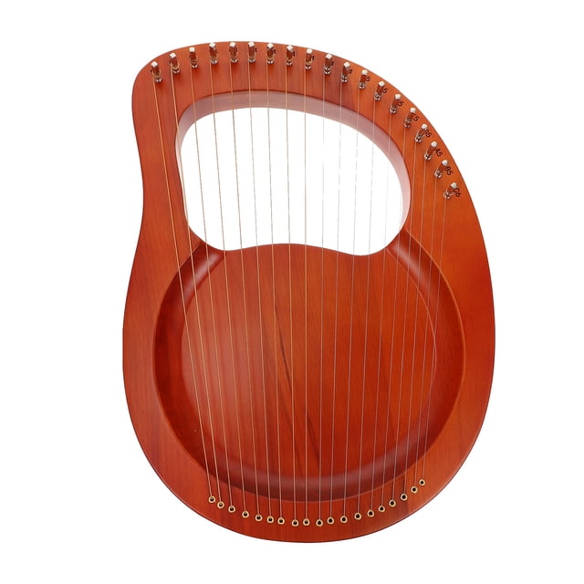 IFANLANDOR 1 Set Wood String Lyre Harp Handheld Instrument Brown for Performance