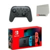 Nintendo Switch Console Neon Red & Blue with Extra Wireless Controller and Screen Cleaning Cloth