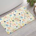 thumbnail image 2 of Pioneer Flower Floral Print Pattern Bathroom Rugs Mat, Non Slip Microfiber Bathroom Rug with Rubber Backing, Soft Mats for Bathroom Floor Tub Shower, 17"x30", 2 of 5
