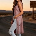 thumbnail image 5 of Vests for Women Western Fringe Sleeveless Vest Hollow Cutout Open Front Layering Jackets Pink 2XL, 5 of 9