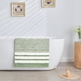 thumbnail image 4 of Bath mats for Bathroom Non Slip, Fluffy Absorbent Microfiber Bath mat Washable, Aesthetic Bathroom Rugs, Small Sage Green Striped Bath mat, Sage Green, 24" x 16", 4 of 8