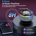 thumbnail image 7 of Bluetooth Shower Speaker, Portable Bluetooth 5.3 Speakers Wireless with Time Display, IP7 Waterproof Mini Speaker with RGB Lights, Stereo Bass, Suction Cup, for Bathroom Party Travel Outdoor, 7 of 7