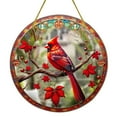 thumbnail image 3 of 1pc Hummingbird Suncatcher Wall Sign,Round Dyed Acrylic Wall Art for Window Yard Garden Bar Home Room Office Decor, Housewarming Gift, Teacher Gift, School Season Mother's Day Gifts, 3 of 8