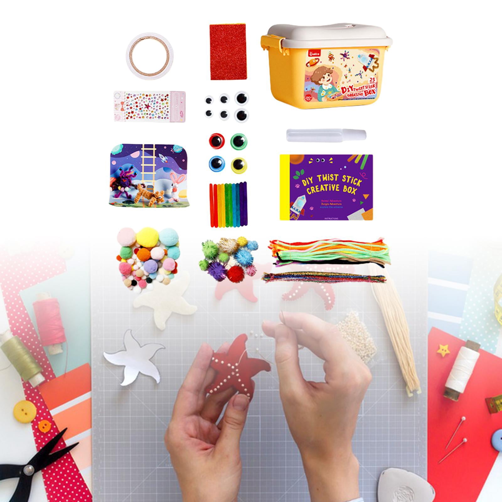 FVDPWYE Chenille Stems Creative Kid Multi Colour Plush Hand Craft Pipe Cleaners Set Arts Style A