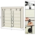 thumbnail image 4 of Cfowner 7 Tiers Portable Shoe Rack Closet Fabric Cover Shoe Storage Organizer Cabinet Beige, 4 of 7
