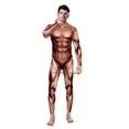 thumbnail image 2 of Mono Zentai divertido con estampado 3D de músculos para fiesta de Purim, monos para mujer, disfraces de Cosplay de Halloween para hombres, 2024, 2 of 5