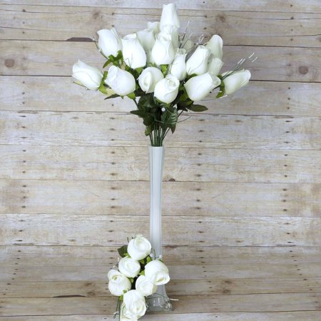 Efavormart 84 Giant Velvet Rose Buds On Long Stems For Diy Wedding
