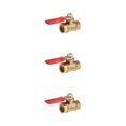 thumbnail image 4 of ZheElen Valve à Bille en Laiton Fileté Polyvalent pour de Multiples Utilisations FF 12mm Rouge 3Set, 4 of 6