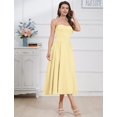 thumbnail image 3 of Vestido AGYMNX para mujer, corsé, muslo, tirantes finos, amarillo, L, 3 of 6