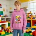 thumbnail image 4 of IWRICH Kids Happy 100th Days of School Hoodies Long Sleeve Lined Hooded Sweatshirts Cute Tops,Size 2-14 Years Pink 110, 4 of 7