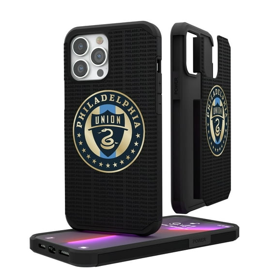Philadelphia Union iPhone Text Backdrop Rugged Case