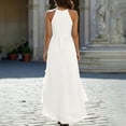 thumbnail image 5 of Iyufng Summer Dresses for Women 2026 Women's Halter Sleeveless Asymmetrical Ruffled Hem Casual Maxi Dress, 5 of 8