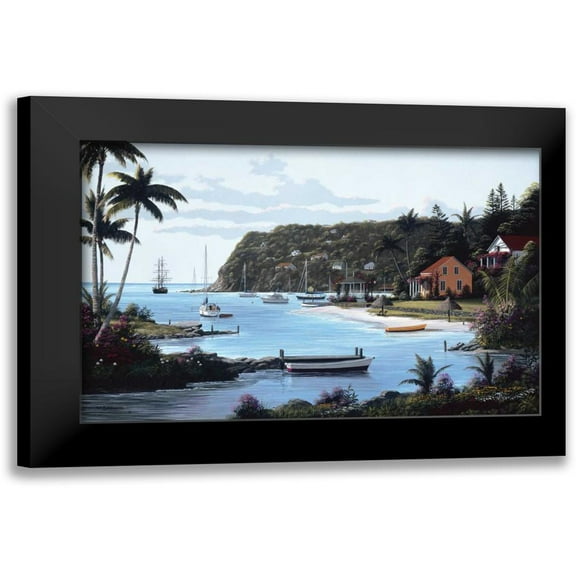 Saunders, Bill 14x11 Black Modern Framed Museum Art Print Titled - Island Paradise