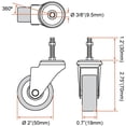 thumbnail image 2 of Rueda Caster FactorDuty de poliuretano gris de 2 pulgadas, 65 kg, paquete de 8, 2 of 7