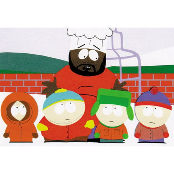 South Park TV Show Poster / Print (Kyle, Kenny, Stan, Cartman & Chef) (Size 40" x 27