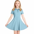 thumbnail image 6 of Knitted Dress For Girls Fall Winter Comfy Fashion A Line Midi Dresses Mock Neck Long Sleeve Casual Wear With Bag (11-12 Years, Light Blue), 6 of 9