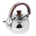 thumbnail image 1 of Inteprter Hervidor silbante de acero inoxidable para acampar al aire libre, tetera de cocina plateada de 4,7 l Juegos de servir café y té 2.7L 20cm, 1 of 1