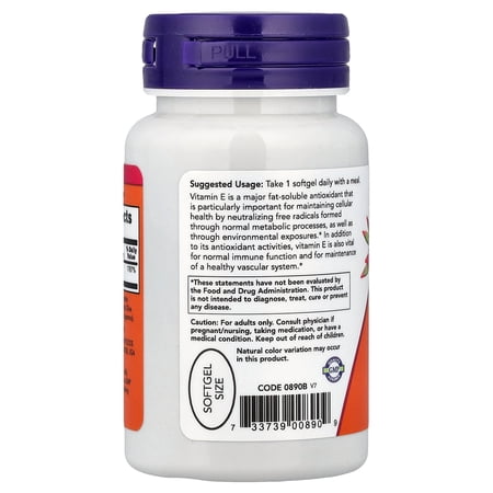 ナウフーズ ビタミン E-400 ミックス トコフェロール 配合 400IU (268mg) 50粒 ソフトジェル NOW Foods E-400 MIXED TOC
