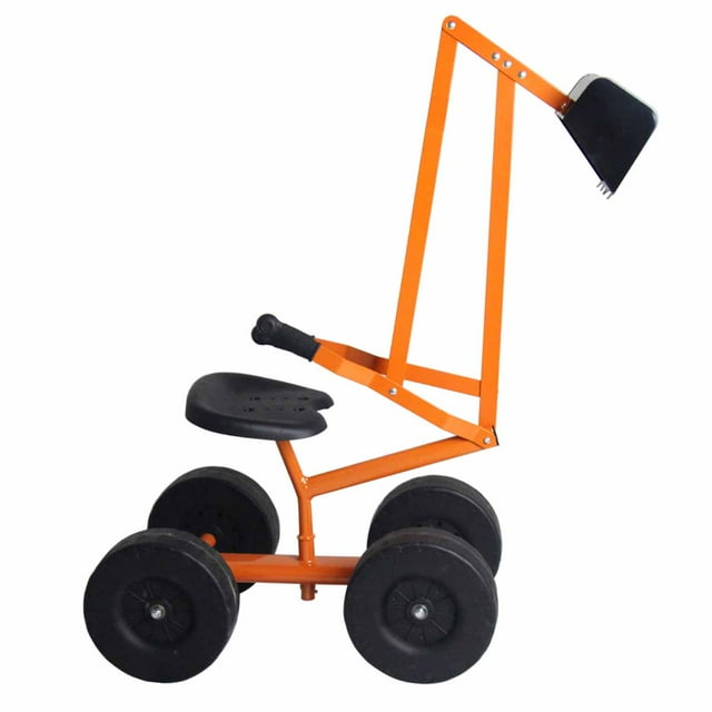 Patiojoy Pelle à Sable à Chevaucher pour Enfant, Pelle de Creusage Robuste, Excavatrice Jouet à 4 Roues