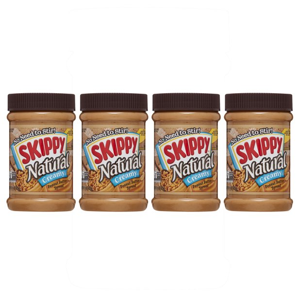 SKIPPY Natural Creamy Peanut Butter Spread, 7G Protein per Serving, 15