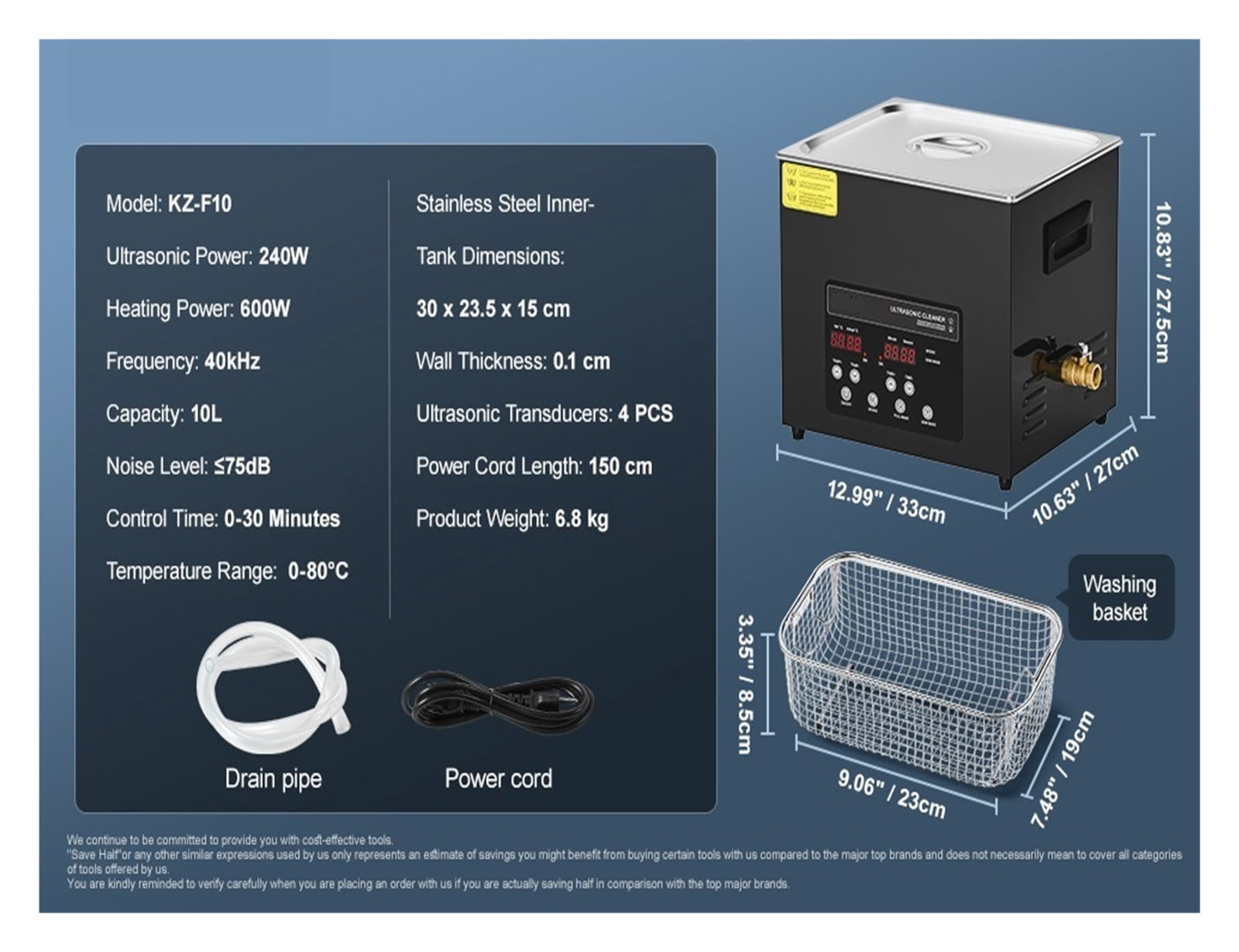 2-30L Ultrasonic Cleaner Digital Ultrasound Cleaning Machine with Upgraded Degassing and Gentle Mode for Jewelry Glasses