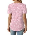 thumbnail image 4 of Fantaslook Women Blouses Dressy Casual Summer Short Sleeve Shirts Crew Neck Pleated Tunic Tops, 4 of 8