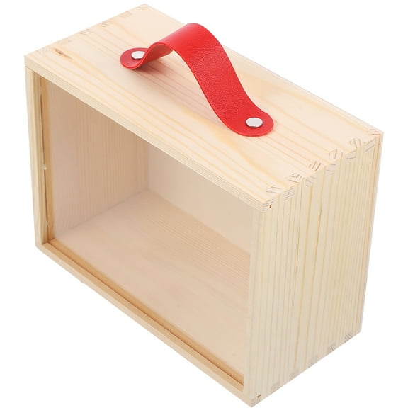 OUNONA Present Large Figure Display Wooden Box 20.00X17.00X10.00CM