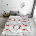 thumbnail image 5 of Vsdgher Koi Fish Corals,Spring Summer Ultra-Soft Micro flannel Blanket Throw Blankets for Couch Sofa, Bed (4 sizes)-60"x50", 5 of 7