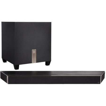 Definitive Technology - 4.1-Channel Studio 3D Mini Soundbar with Wireless Subwoofer, Dolby Atmos/DTS:X, HEOS Wireless Audio. - Black