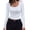 White, variant on Dpjklzsn Women's Long Sleeve Crew Neck Top, Solid Casual Everyday Shirt