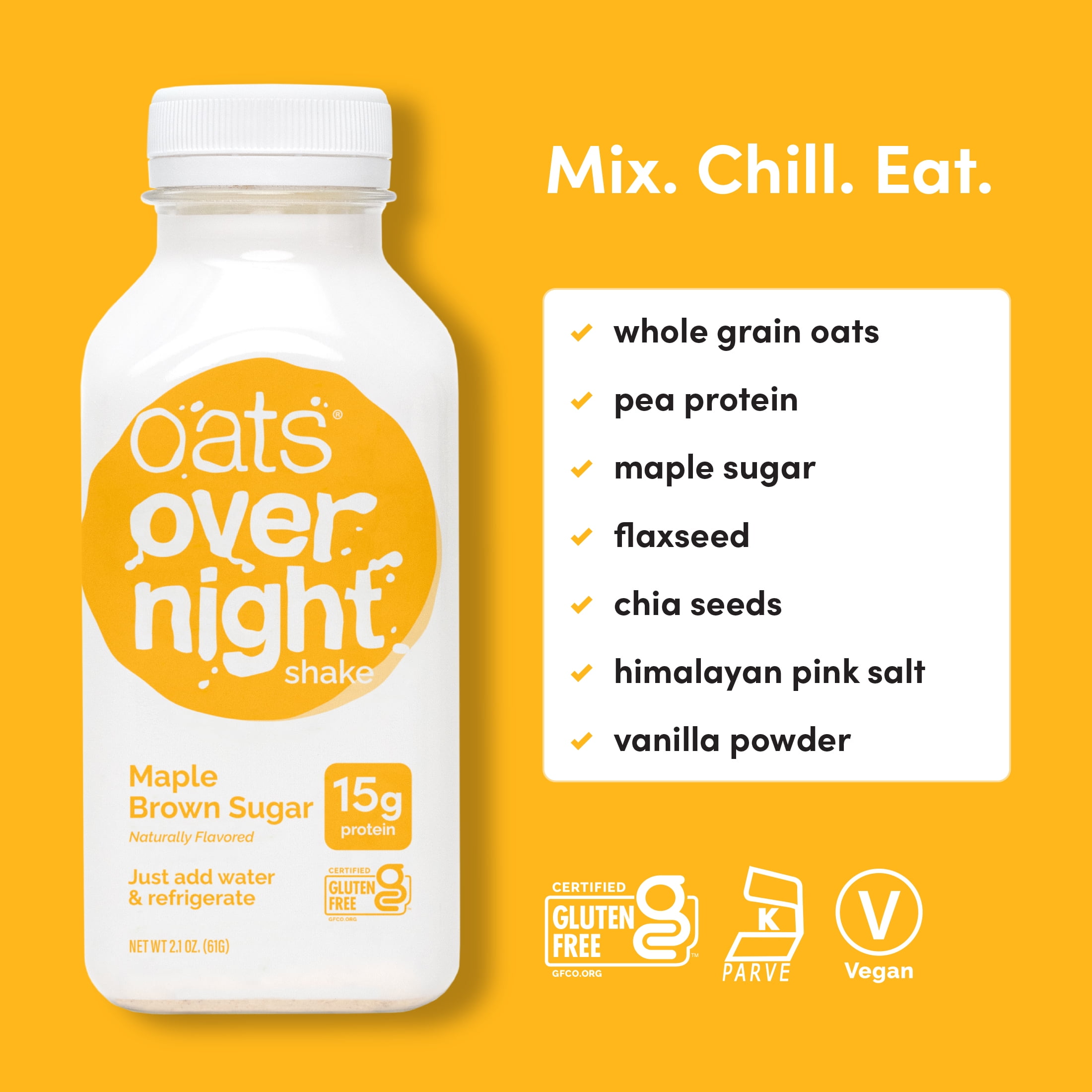 Oats Overnight Maple Brown Sugar Protein Overnight Oatmeal Shake, 4 pack