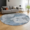 thumbnail image 6 of Addison Rugs Mayfield Premium Machine Washable Transitional Abstract Blue Round Rug, 8' x 8', 6 of 6