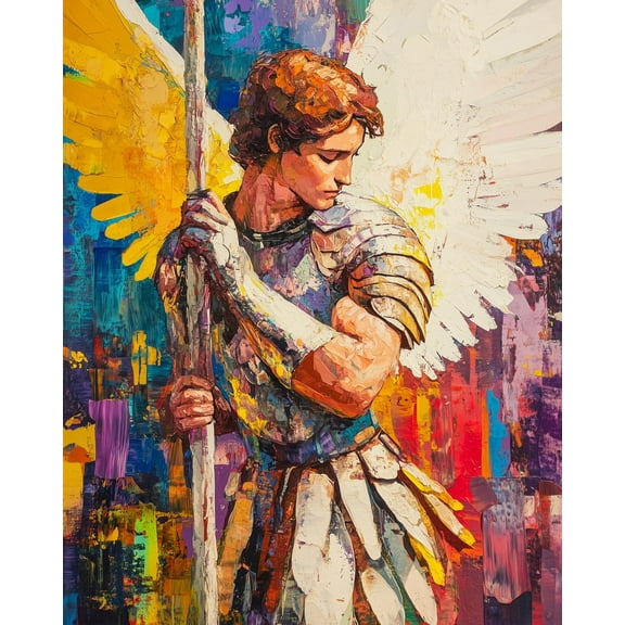 Paint by Numbers for Adults Kids Beginner Guardian Angel's Colors DIY Acrylic Painting by Numbers Kits with Brushes Acrylic Pigment Home Decoration Gifts 16 x 20 inch