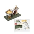 thumbnail image 4 of SE-02 All Metal Reversible Horizontal Steam Engine & Boiler Kit with Street Lamp, DIY Model for STEM Education, Vintage Industrial Display & Steam Enthusiasts, 4 of 9