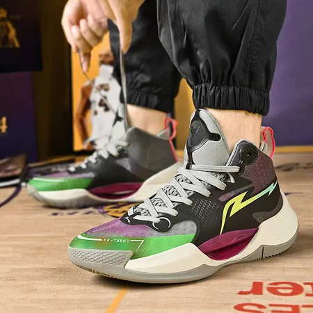 

Men‘s Basketball Sneakers Lightweight Wear-resistant Shock-absorbing Cushioned Running Shoes