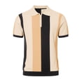 thumbnail image 4 of VgaVtl Summer Men's Polo Shirt Big and Tall Short Sleeve Mens Tops Zipper Collared Leisure Color Block Outdoor, 4 of 4