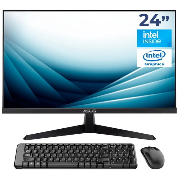 Computadora Escritorio Mini PC ASUS ExpertCenter PN42 Intel N100 16GB DDR4 SSD 256GB Monitor 24 Teclado Mouse Inalambrico W11H-T WiFi 6E BT 5.4 Punto de Venta, Estudio y multitarea