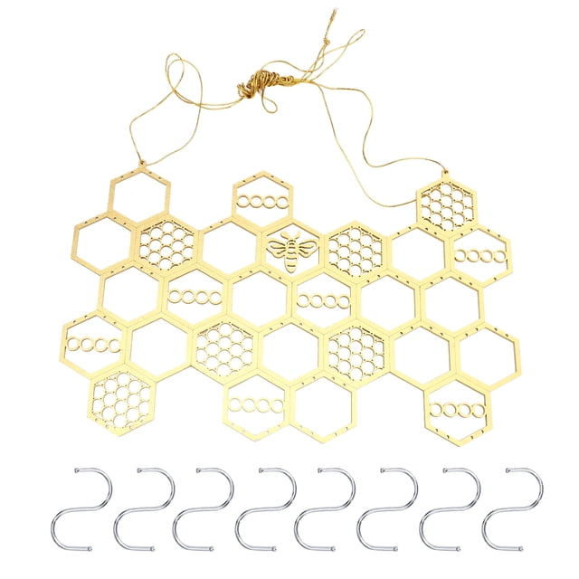 Household Hanging Jewelry Rack Honeycomb Design Jewelry Earring Display Rack