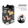 thumbnail image 3 of Yayeee Freestanding Laundry Hamper with Handle Collapsible Large Storage Basket for Clothes, Orange Dinosaur, 3 of 7