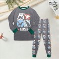 thumbnail image 2 of TOWED22 Fall Winter Toddler Boy Outfits 2Pcs Long Sleeve Graphic Round Neck Pullover Top Elastic Waist Joggers Soft Clothes Set(Grey,2-3 Y), 2 of 9