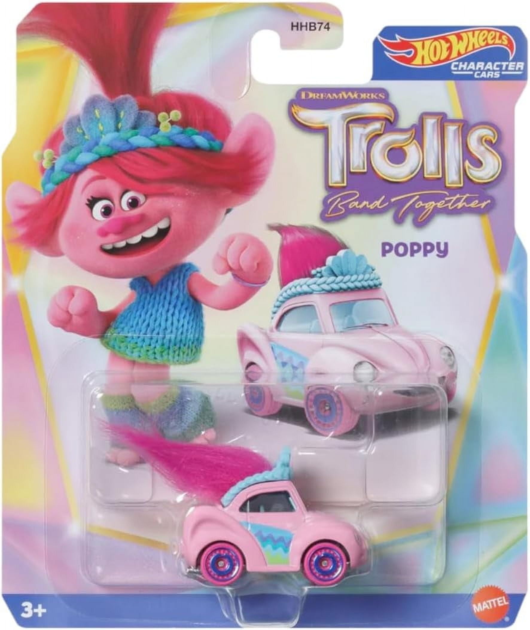 Hot Wheels Character Cars with Spongebob Squarepants Trolls Rugrats Set of 6 Diecast Vehicles HHB74-956P
