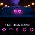 thumbnail image 2 of QenASHaing 2Pcs Car LED Ambient Light, Solar Powered Heart Shape Lights, LED Neon Light for Car Back Window Decoration, Night Driving, 5 Modes, Romantic Gift for Christmas, Valentine's Day, 2 of 7