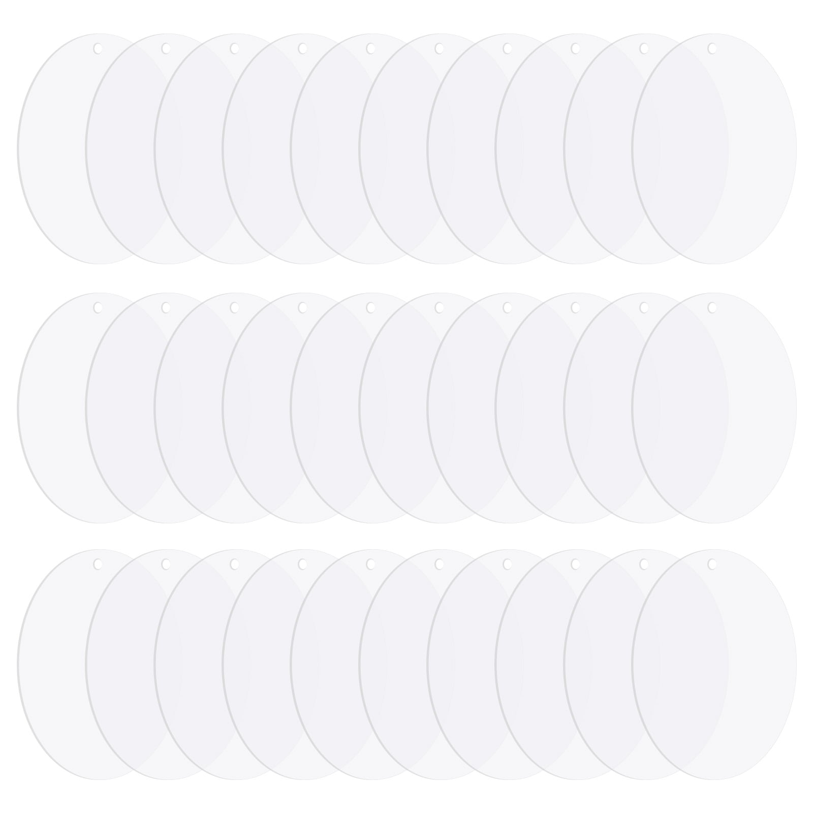Lot De 3 Disques Acryliques Transparents - Plaques Ronde 15cm, 18cm, 22cm Pour Pâtisserie, Bricolage Et Décoration