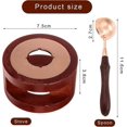 thumbnail image 2 of Wax Seal Warmer Melting Kit, Wax Beads Melting Furnace Stove Pot And Melting Spoon, Vintage Wax Melting Tool For Diy Arts Crafts Wax Stamp Invitation, 2 of 5