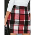 thumbnail image 5 of Cupshe Women's Skirt Plaid Zipper High-Rise Bodycon Silhouette Mini Length Skirt, 5 of 5