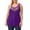 Purple, variant on Women's Sleeveless Elegant Sheer Mesh Insert Casual Vest Blue XXL