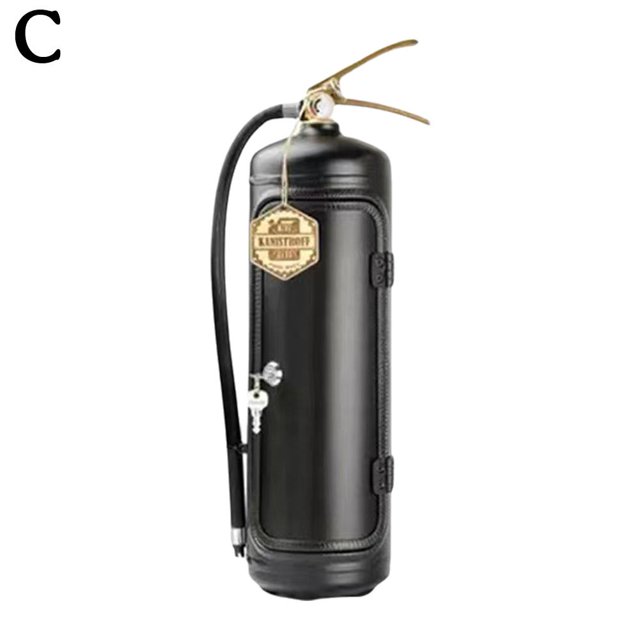 Extintor de incendios de metal negro, mueble para vinos C, color negro