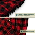 thumbnail image 3 of PAVILIA Angel Wrap Poncho Blanket for Women | Plush Warm Wearable Blanket Gift, Fleece Shawl Cape with Pom Pom Fringe and Pockets, Cozy Gifts for Women (Plaid Checker Red), 3 of 7